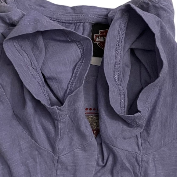 Harley-Davidson Graphic Printed Heathered Periwinkle Blue Killer Creek Roswell S - Picture 14 of 16